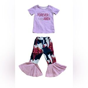 Toddlers 2 piece Flare leg Outfit Size 2T